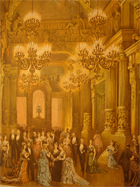 Le grand foyer du Palais Garnier fin 19me
